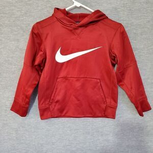 Nike Hoodie Kids Small Red Logo Swoosh Sweater
